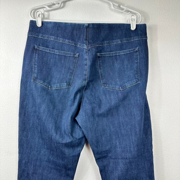 Soft Surroundings Ultimate Denim Pull-On Slim Leg Jeans Blue Large - Picture 4 of 13